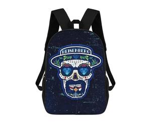 sinyumoney Heisenberg Breaking Bad Backpack School Bag Lightweight Airport College Students Back Pack for Men, Women & Teenage Boys 17inch