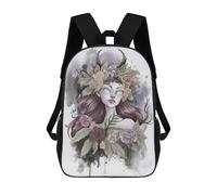 sinyumoney Hel Children's Backpack, 3D Printed School Backpack, Backpack for Boys Girls, Adjustable School Bag for Primary School 17inch
