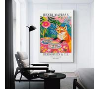 sinyumoney Henri Matisse Fox Coffee Art Print Canvas Prints Artwork Artwork Prints for Walls for Living Room Bedroom Hallway Wall Decoration Prints 16x24inch(40x60cm)