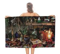 sinyumoney Herbal Magic A Witch's Altar Setup Basics Towel Set Absorbent Gentle on The Skin Beach Towel Super Soft Hotel Quality 130cm*80cm