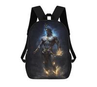 sinyumoney Hermes The Gods Messenger Kids' Backpack 3D Printing School Bag Boys Cool Daypacks Casual Knapsack Fun Back Bag for Kids And Teenager 17inch