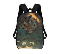 sinyumoney Hidden Tiger in Shadows -1 Backpack Cartoon Plush Bag, 3D Backpack for Kids School Bag Birthday Gift Idea for Boys And Girls 17inch