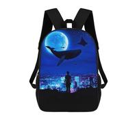 sinyumoney High Tide Backpack, Children's Backpack, Student School Bag Bookbag Rucksack, 3D Printed School Bag for Boys Girls 17inch