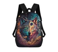 sinyumoney HighFlying Wolf Backpacks 3D Printed Kids School Backpack Outdoor Casual Daypack Fashion Casual Children Backpacks Cute Travel Bags 17inch