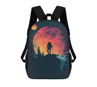 sinyumoney Hiking Galaxy Silhouette School Bags Computer Rucksack for School/Work/Travel for Girls Boys Teenage 17inch