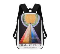 sinyumoney Hilma Af Klint Altar Piece Kids Backpack Girls 3D School Bags Children's 17 Inch Rucksack Toddler Schoolbag,Casual Daypacks Fashion Bookbag Bag