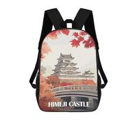 sinyumoney Himeji Castle Japan School Backpack Water Resistant Travel Backpack Computer Bag - Perfect for Travel, Work And Daily Use 17inch