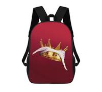 sinyumoney HipHop Rap Legend Crown School Backpack Rucksack Casual Daypacks School Work Travel Bag for Men, Women & Teenage Boys 17inch