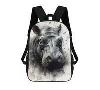 sinyumoney Hippo Natures Backpack School Lightweight Schoolbag Dayback Bookbag College for Men/Women 17inch