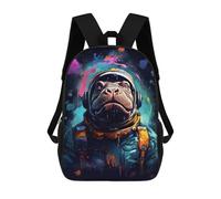 sinyumoney Hippopotamus Astronaut Space Suit Rucksack Rucksack Casual Daypacks School Work Travel Bag for Men, Women & Teenage Boys 17inch