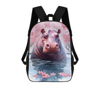 sinyumoney Hippopotamus Backpack 3D Printed School Bag For Boys High Capacity Travel Backpacks Book Bags Boys School Bag Mochila 17inch