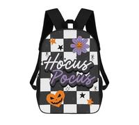 sinyumoney Hocus Pocus Halloween Rucksacks 3D Printed Children Backpacks Fashion Casual Daypack Cute Travel Bags Outdoor Casual Daypack for Boy And Girl 17inch
