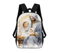 sinyumoney Holy Family Painting - Nativity Scene School Backpack Work Laptop Backpack Rucksack Bag for Camping Outdoor Adventures And Daily Travel 17inch