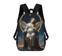 sinyumoney Holy Virgin 3D Printed Kids School Bag Rucksacks Children's School Fashion Casual Back Pack High Capacity Travel Book Bags Backpack for Kids 17inch