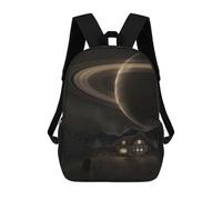 sinyumoney Home Under Saturn School Backpack Travel College Rucksack Backpacks for Campus Outdoor Travel Sports 17inch