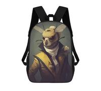 sinyumoney Honey Bee Mysticism Children's School Backpack 3D Printed for Kids Travel Rucksacks Book Bags Kids School Bag 17inch
