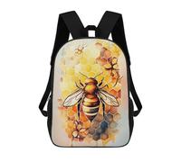 sinyumoney Honeycomb Haven School Bag Backpack Teen Schoolbag 3D Printing Adjustable Schoolbag Fashion Pocket Bag for Kids Boys Girls Students And Teenagers Fans 17inch
