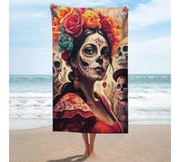 sinyumoney Honoring Ancestors Towel 1pc Absorbent Quick Drying Beach Towel for Camping Vacation Gift 130cm*80cm