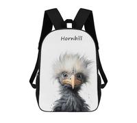 sinyumoney Hornbill Safari Backpacks Kids School Backpack School Bag 3D Printed School Bag for Boys Elementary And Middle School Students 17inch