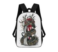 sinyumoney Horned Serpent School Backpack Secondary Causal Travel High School Bags for Camping Outdoor Adventures And Daily Travel 17inch
