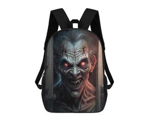 sinyumoney Horror Doorway Creepy Face Children's Backpack, Schoolbag Large Capacity Students Bookbag Rucksack Knapsack for Boys Girls Adults Teen 17inch