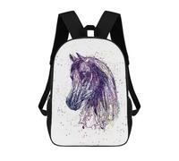 sinyumoney Horse Face Artwork Backpack School Bag Lightweight Airport College Students Back Pack for Men, Women & Teenage Boys 17inch
