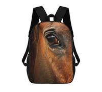 sinyumoney Horse Face School Backpack Fashion Stationery Backpack Waterproof Casual Daypacks for Teenage Girls Boys Women Men 17inch