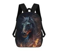 sinyumoney Horse Fire School Backpack Business Laptop Rucksack Bag Unisex Casual Daypack for Men, Women & Teenage Boys 17inch