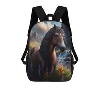 sinyumoney Horse In Nature School Backpack 3D Printed School Bags Boys Girls Laptop Backpack for Kids/Students/Adults 17inch