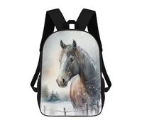 sinyumoney Horse on A Snowy Day Backpack School Business Laptop Rucksack Bag Unisex Casual Daypack for Teenage Girls Boys Women Men 17inch