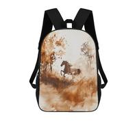 sinyumoney Horse Running Through Forest Ronaldo Backpack, Children's Backpack, Student School Bag, Book Bag, 3D Printed School Bag For Boys And Girls, 17inch