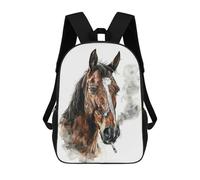 sinyumoney Horse Smoking Cigarette Children's School Backpack 3D Printed for Kids Travel Rucksacks Book Bags for Boys Elementary School Students 17inch