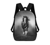 sinyumoney Horses in The Wild 17 Inch Backpacks Kids Schoolbag,3D Printed Elementary And Middle School Students Backpacks for Boys Girls