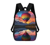 sinyumoney Hot Air Balloon Adventure -1 School Bags School Secondary High School College Backpack Travel for Boys/Girls/Teenagers 17inch