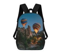 sinyumoney Hot Air Balloon Adventure -2 Rucksack Water Resistant Travel Backpack Computer Bag for Campus Outdoor Travel Sports 17inch