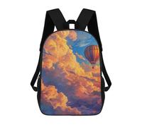 sinyumoney Hot Air Balloon Sky School Backpack Lightweight Airport College Students Back Pack for Boys/Girls/Teenagers 17inch