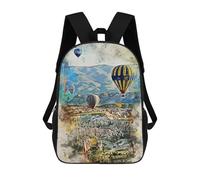 sinyumoney Hot Air Balloon Watercolor Ronaldo Backpack, Children's Backpack, Student School Bag, Book Bag, 3D Printed School Bag For Boys And Girls, 17inch
