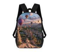 sinyumoney Hot Air Balloons Over Cappadocia Backpack School Bag Daypacks Business Backpack Water Resistant Bookbag for Girls Boys Teenage 17inch
