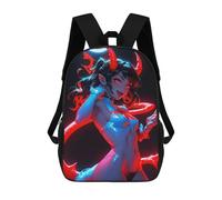 sinyumoney Hot Devil Anime Girl Backpack Cartoon Plush Bag, 3D Backpack for Kids School Bag Birthday Gift Idea for Boys And Girls 17inch