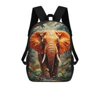 sinyumoney Hot Sunset Elephant Africa Children's Backpack, 3D Printed School Backpack, Backpack for Boys Girls, Adjustable School Bag for Primary School 17inch