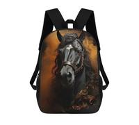 sinyumoney Hot Sunset Horse Wildlife 3D Printed Children's School Backpack for Kids High Capacity Travel Rucksacks Book Bags Kids School Bag Back Pack 17inch