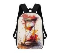 sinyumoney Hourglass Watch School Backpack Lightweight Schoolbag Dayback Bookbag College for Teenage Girls Boys Women Men 17inch