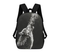 sinyumoney Howling Wolf Backpack School Bag Water Resistant Computer Rucksack for Teenage Girls Boys Women Men 17inch