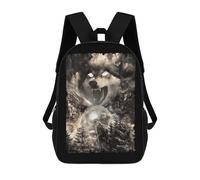 sinyumoney Howling Wolf Moon Mountain Backpack 3D Printed School Bag For Boys High Capacity Travel Backpacks Book Bags Boys School Bag Mochila 17inch
