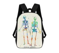 sinyumoney Human Skeleton Children's Backpacks School 3D Printed Bag Bookbag for Kids Travel Rucksacks Boy Girl Book Bags Kids School Bag 17inch