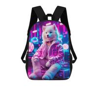 sinyumoney Humans Samoyed School Backpack for Girls Backpack Water Repellent Casual Daypack Lightweight Rucksack Boy Girl School Backpack 17inch