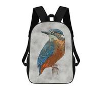 sinyumoney Hummingbird 3 Children's Backpack, 17 Inch 3D Printed School Backpack, Backpack Cartoon Adjustable School Bag for Primary School