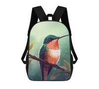 sinyumoney Hummingbird Animals Backpack School Bag Water Resistant Computer Rucksack for Teenage Girls Boys Women Men 17inch