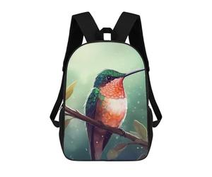 sinyumoney Hummingbird Animals Backpack School Bag Water Resistant Computer Rucksack for Teenage Girls Boys Women Men 17inch