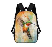 sinyumoney Hummingbird Art Print School Backpack High Secondary School Bags Casual Backpack for Girl, Teen Girls 17inch